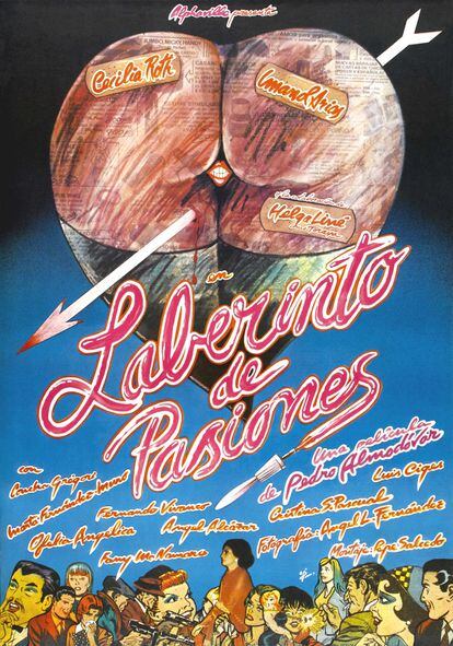 Cartaz de ‘Labirinto de paixões’, criado por Iván Zulueta em 1982.