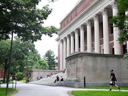 O câmpus  de Harvard em Cambridge, Massachusetts.