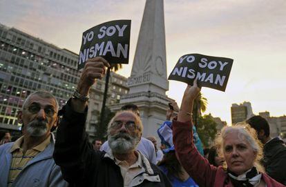 Protesto em Buenos Aires pelo 'caso Nisman'.