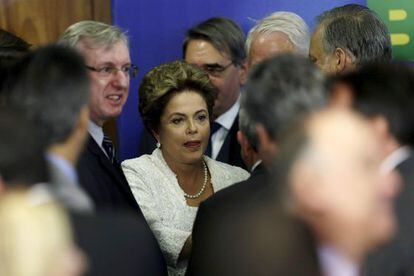 Dilma e o novo ministro Celso Pansera (PMDB)