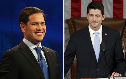 Marco Rubio (esq) e Paul Ryan.