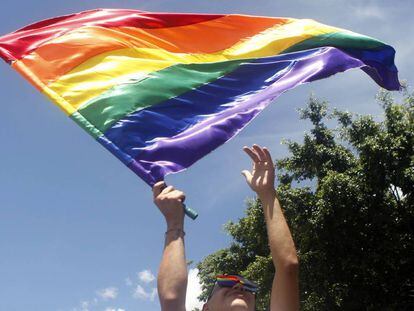 Foto tirada no domingo em Medellín (Colômbia) na passeata do orgulho gay.