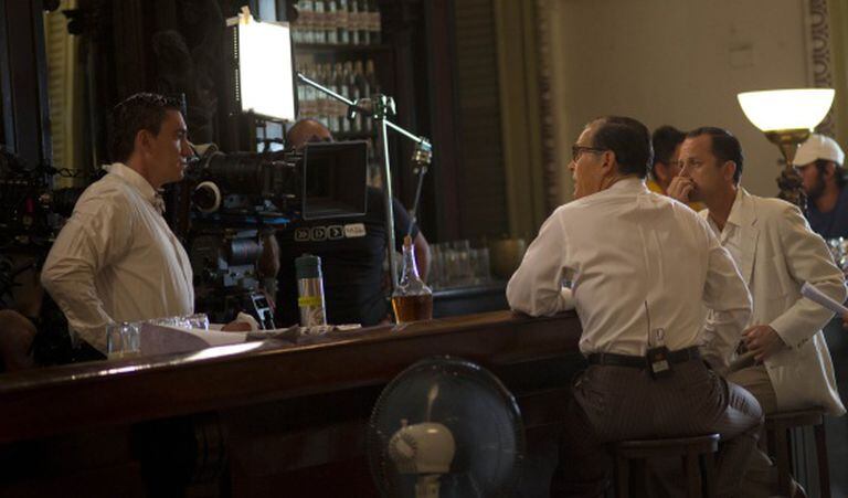 Um momento da filmagem de 'Papa' em Cuba.