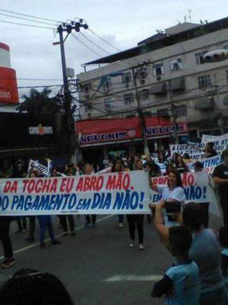 Protesto em Duque de Caxias.