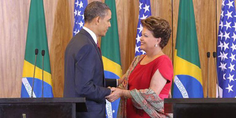 Obama e Dilma durante encontro em Brasília, em 2011.