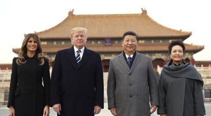 Melania, Trump, Xi e Peng Liyuan
