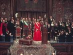Juan Carlos I was crowned on November 22, 1975, two days after Franco's death. Sofía's red dress was a sign that the times were about to change.
