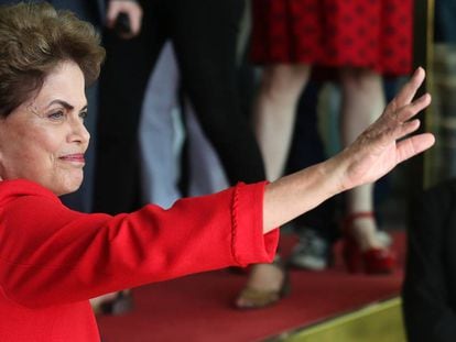 Dilma no Palácio da Alvorada.