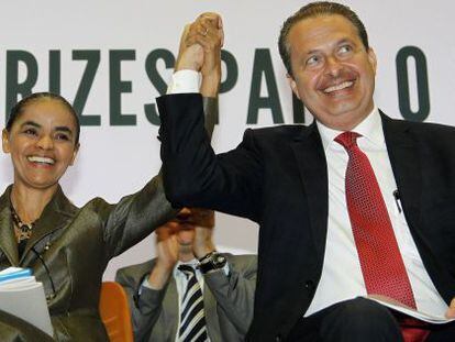 Marina Silva e Eduardo Campos, em 4 de fevereiro. 
