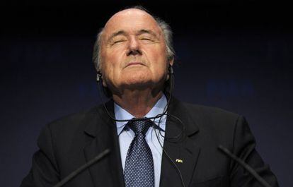Joseph Blatter, em uma entrevista coletiva em Zurique.
