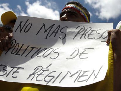 Manifestación nesta sexta-feira em Caracas para protestar pela detenção de Ledezma.