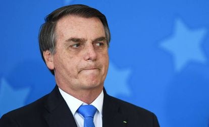 O presidente Bolsonaro no dia 28, no Palácio do Planalto.