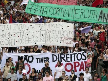 Manifestantes no Rio, em 2013.