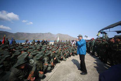 Maduro, neste domingo, em Turiamo (Venezuela) durante exercícios militares.