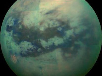 Imagem de Titã, captada pela 'Cassini'.