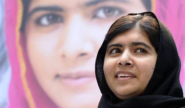 A jovem paquistanesa Malala Yousafzai, ganhadora do Nobel da Paz em 2014.