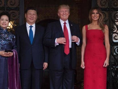 Xi Jinping com Donald Trump