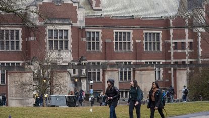 Estudantes em Princeton, Nova Jersey.