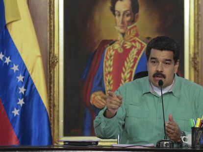 Nicolás Maduro, nesta segunda-feira em Caracas.
