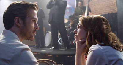 Ryan Gosling e Emma Stone, em &#039;La La Land&#039;. 