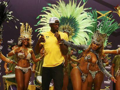 Bolt dança samba na Cidade dá Artes de Rio.