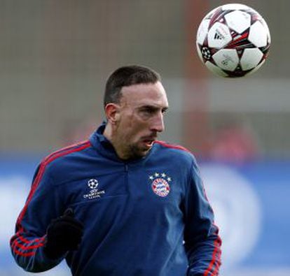 Ribéry, em um treinamento