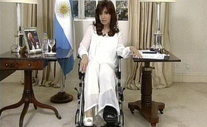 Cristina Kirchner, durante pronunciamento.