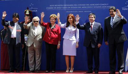 Presidentes dos países do Mercosul na Argentina.