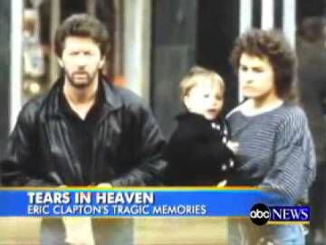 O canal norte-americano ABC faz uma reportagem sobre a famosa música, com uma imagem de Eric Clapton, Lory Del Santo e Conor.