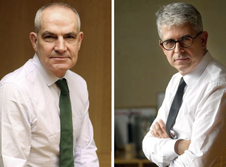 Antonio Caño, à esquerda, e Javier Moreno.