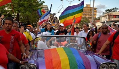 Mariela Castro durante a parada do Orgulho Gay em Havana, em 12 de maio.