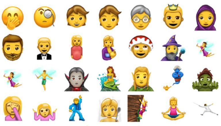 Alguns dos 'emojis' da Emojipedia.