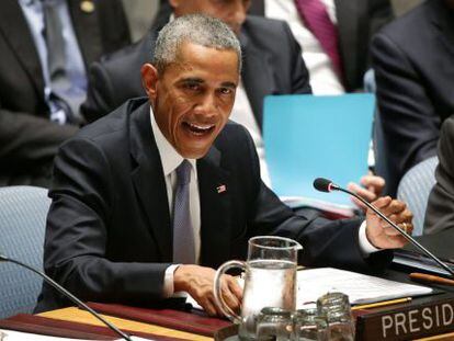 Obama fala na reunião do Conselho de Segurança da ONU.