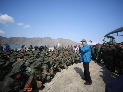 Maduro, neste domingo, em Turiamo (Venezuela) durante exercícios militares.