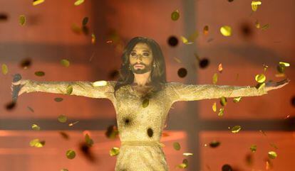 Conchita Wurst no Festival de Eurovisión.