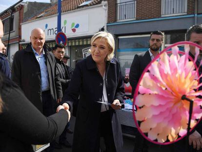Marine Le Pen, neste domingo em H&eacute;nin-Beaumont.