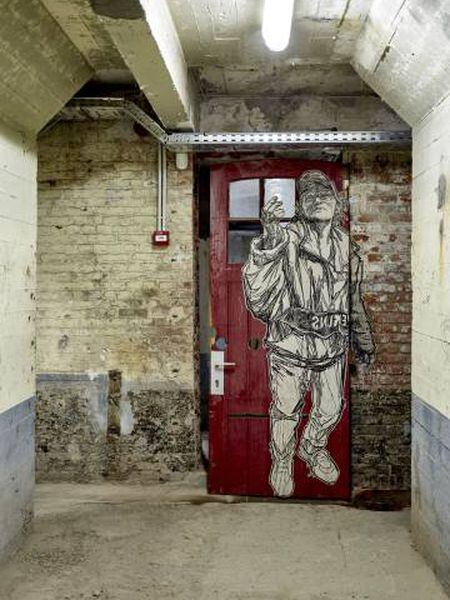 Obra da grafitera nova-iorquina Swoon, no MIMA.