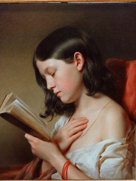 ‘Menina lendo’ (1850) de Franz Eybl.