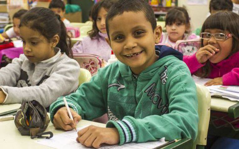Aula em escola pública de São Paulo.