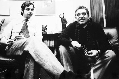 Juan Luis Cebrián com Gabriel García Márquez em 1978.