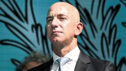 O executivo-chefe da Amazon, Jeff Bezos, durante um evento em Istambul, em 2019.