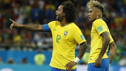 Marcelo e Neymar não tiveram a afinidade habitual pela esquerda.