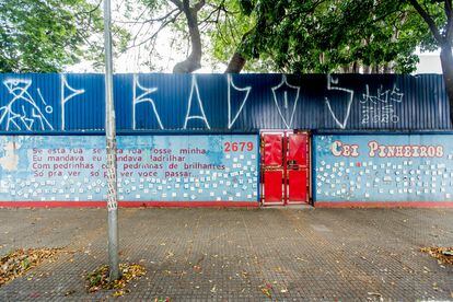 Um Centro de Educação Infantil (CEI) fechado, no bairro de Pinheiros, zona oeste de São Paulo.