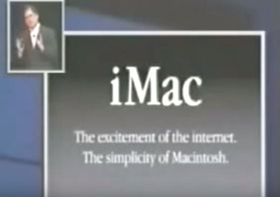 Imagem de um dos slides da apresentação de 1998 de Steve Jobs que pode ser assistida no YouTube.