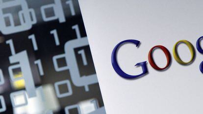 O logo do Google, em sua sede de Bruxelas.