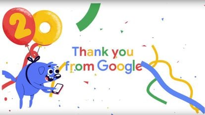 20º aniversário do Google