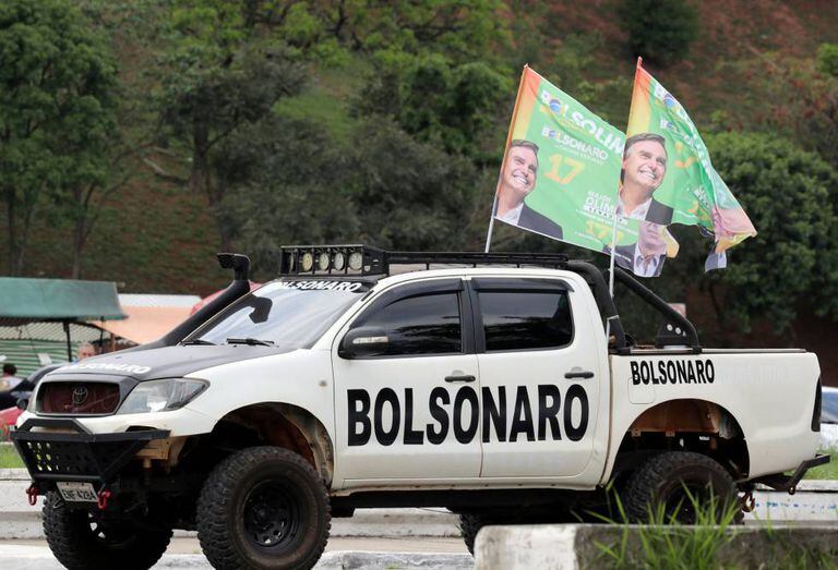 Apoiador do candidato Jair Bolsonaro em São Paulo.