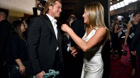 Brad Pitt e Jennifer Aniston, nos prêmios SAG.