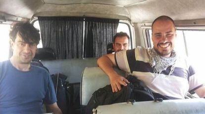 López, Sastre e Pampliega, na Síria.