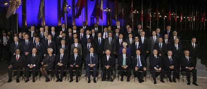 Os membros da reunião de ministros de Finanças do G20.